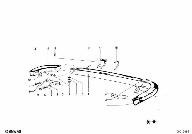 Bumper posteriore sinistro per BMW 5 E60 Series, E61, F10 (OEM 51125470052). BMW originale.