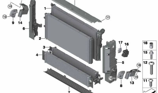 Right module bracket for BMW I12, I12N, I15 (OEM 17117649145). Original BMW