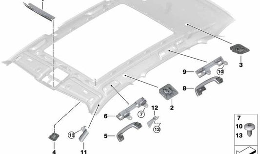 Embellecedor altavoz trasero derecho OEM 51449461506 para BMW X5 G05, G05N, F95, F95N. Original BMW.