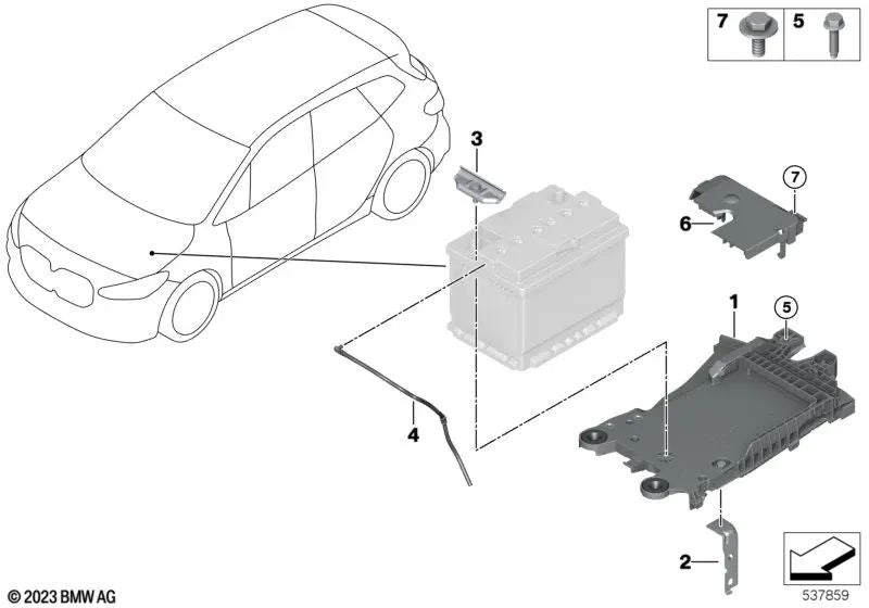 Sechskantschraube für BMW 1 F40 -Serie, F52, F70, Serie 2 F44, F45, F46, U06, I01, X1 F48, X2 F39, X5 G05 (OEM 07119907349). Original BMW