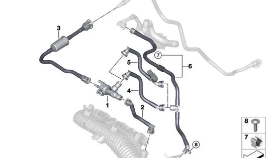 Tank Vent Valve for BMW F70, U06, U11, U12, U10, Mini F65, F66, U25 (OEM 13909487581). Original BMW