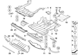Proteção inferior da blindagem do compartimento do motor para Bmw E90 E91 E92. Peças sobressalentes originais