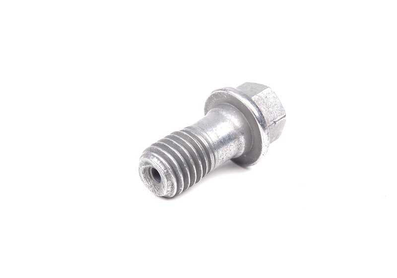 Tornillo hueco M10x1,5 OEM 34326779818 para BMW E53, R50, R52, R53. Compatible con sistemas de freno ABS/DSC. Original BMW.