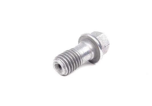 Tornillo hueco M10x1,5 OEM 34326779818 para BMW E53, R50, R52, R53. Compatible con sistemas de freno ABS/DSC. Original BMW.