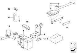 Additional heating OEM 64126918455 for BMW 5' E39 (520d, 525d, 530d) and 7' E38. Véritable BMW.