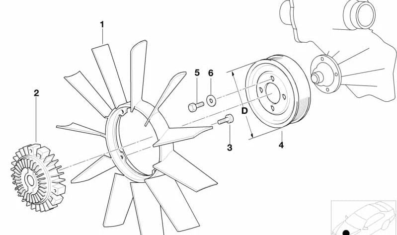Puleggia dell'albero motore OEM 11511742045 per BMW E39, E38, E31, E53, E52. BMW originale.