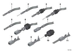 Terminal eléctrico OEM 12527543208 para MINI R56, F56, F54, Countryman R60, Cabrio F57... y más. Original MINI.