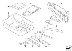 Bandeja portaobjetos OEM 71106778763 para MINI Clubman R55, Cooper, Cooper D, Cooper S. Original MINI.