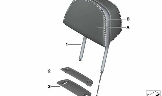 Tapa reposacabezas asiento confort OEM 52107990287 para BMW G11 y G12 (incluye versiones 725d, 730d, 730d xDrive). Color caramelo. Original BMW.