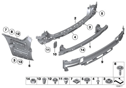 Junta OEM 51127183888 para BMW F07, F07N, F10, F10N, F11, F11N, F18, F18N, F06, F06N, F12, F12N, F13, F13N, F01, F01N, F02, F02N, F04. Original BMW.