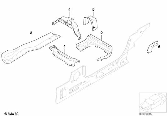 Console de suporte central para BMW Z4 E85, E86, E89 (OEM 41127064624). BMW original.