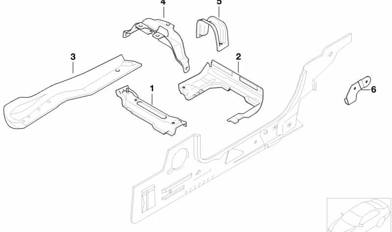 Soporte derecho del bastidor de la caja de cambios OEM 41127064626 para BMW E85, E86. Original BMW.