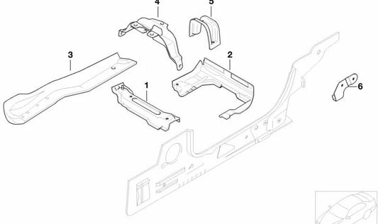RIGHT SUPPORT OF THE CHANGE BOX OEM 41127064626 FOR BMW E85, E86. Original BMW.