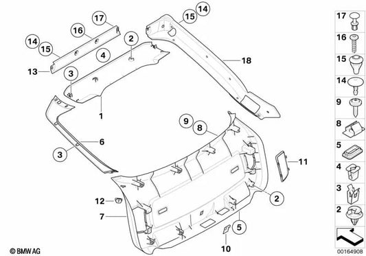 Linkes Board -Deckung für BMW E71, E72 (OEM 51497197153). Original BMW.