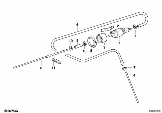 Schlauchklemme für BMW E39, E38, E31 (OEM 64121392409). Original BMW.