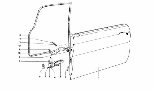 Junta goma puerta delantera derecha OEM 51216640181 para BMW E65, E66, E67. Original BMW.