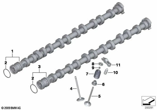 Válvula de admissão para BMW F01, F02, G12 (OEM 11348638405). BMW original