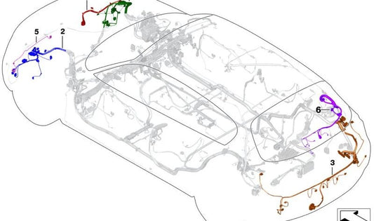 Cabo de reparação frontal Conjunto para BMW F22, F23, F87 (OEM 61115A3BF66). BMW original.