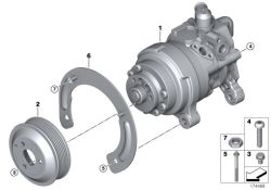 Bomba de servodirección OEM 32416796455 para BMW X5 E70 LCI, X6 E71. Original BMW.