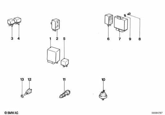Switch di avvertimento e pericolo per BMW E21, E12, E28, E24, E23 (OEM 61311365609). BMW originale