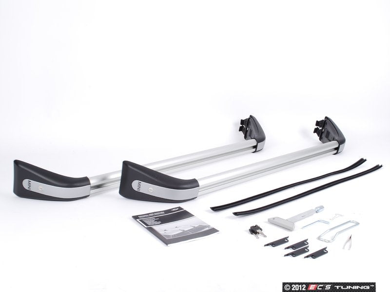 Barras de rack de teto (base de transporte) OEM 82712149225 para MINI R56, R56 LCI, Clubman R55, Clubman R55 LCI. MINI originais.