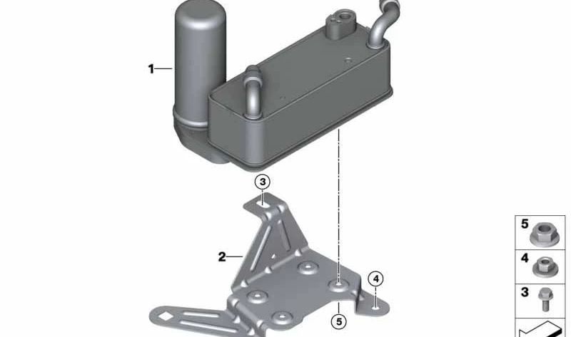 Soporte de condensador OEM 64509423182 para MINI F56 BEV, F56 BEV LCI, F57 BEV. Original MINI.
