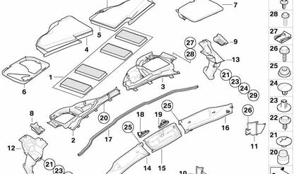Rechte Blätter für BMW E81, E82, E87, E88, E90, E91, E92, E93, E84 (OEM 64319267638). Original BMW.