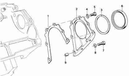 Tapa de cierre motor OEM 11121252130 para BMW 114, 1502, 1600, 2002, 2500, 2800, E21, E30, E12, E28. Compatible con motores M10. Original BMW.