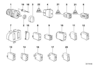 Bouton de commutation d'éclairage pour Bmw E36. Pièces de rechange d'origine