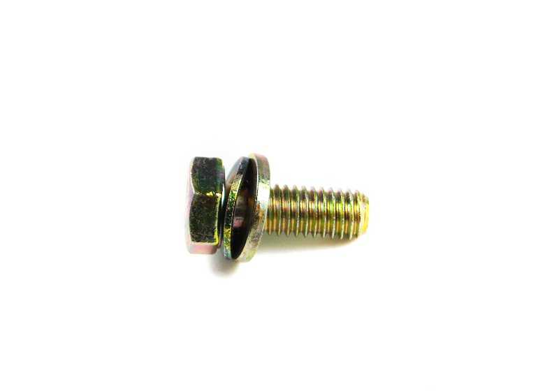 Tornillo hexagonal con arandela para BMW E30, E34, E23, E32, E31 (OEM 07119915018). Original BMW