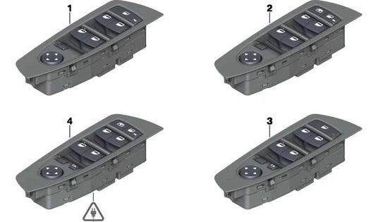 Unidad de control del centro de mando de puerta OEM 61319241914 para BMW F01, F02, F04. Original BMW.