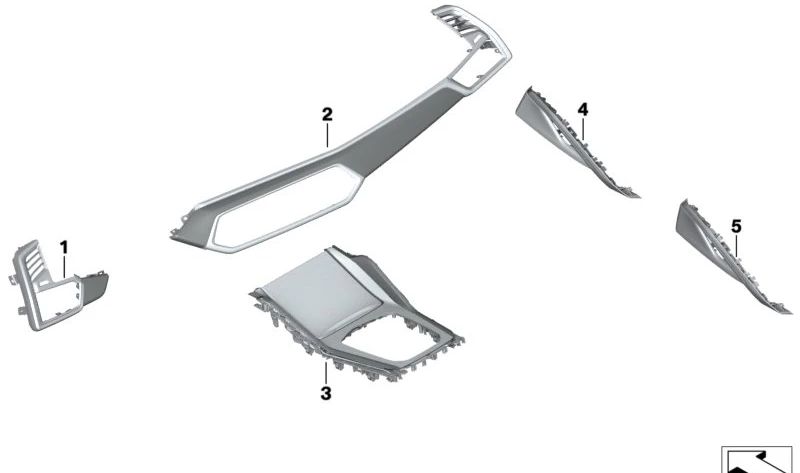 Passageiro I-tafel I-tafel Passageiro para BMW F95, G05, F96, G06 (OEM 51457996321). BMW original