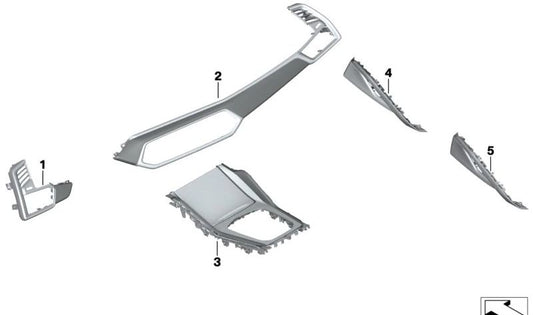 Passagier I-Tafel I-Tafel Passagier für BMW F95, G05, F96, G06 (OEM 51457996321). Original BMW