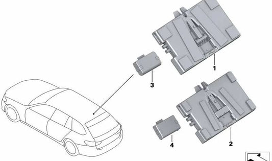 Módulo de comunicación Telematic Communication Box 2 OEM 84106836762 para BMW F30, F36, F90, G30, G31, G11, G12, F26, F15, F85, F16, F86. Original BMW.