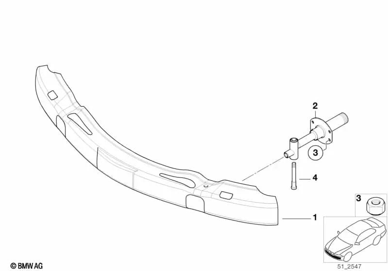 Tuerca hexagonal con arandela para BMW E36, E46, E32, E31 (OEM 51121964175). Original BMW