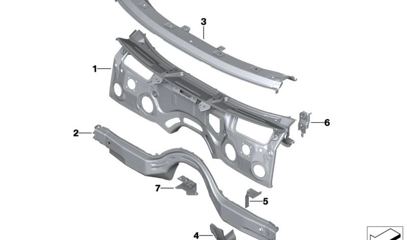 Soporte izquierdo del cambio OEM 41007481035 para BMW X3 {F97, F97N, G01, G01N, G08, G08N, G45} y BMW X4 {F98, F98N, G02, G02N}. Original BMW.