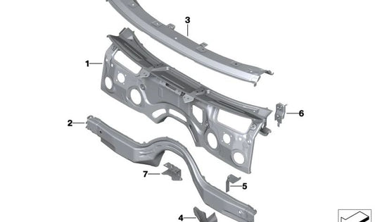 Soporte izquierdo del cambio OEM 41007481035 para BMW X3 {F97, F97N, G01, G01N, G08, G08N, G45} y BMW X4 {F98, F98N, G02, G02N}. Original BMW.