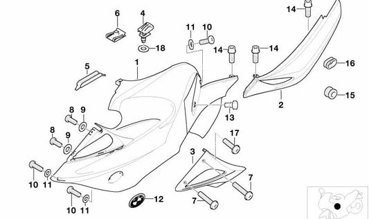 Boquilla OEM 52532328610 para motos BMW K1600GT, K1600GTL, K1600 Bagger, R1100S y más. Original BMW Motorrad.