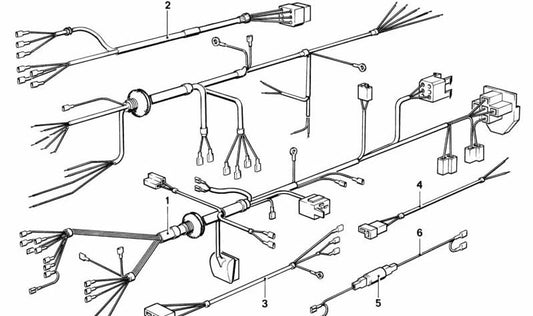 Câblage de lumière arrière OEM 61121243520 pour BMW E36. BMW d'origine.