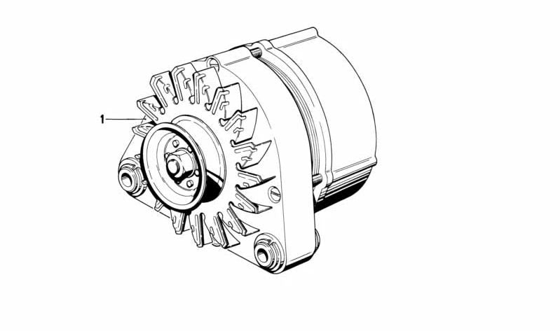 Polea del alternador OEM 12311314398 para BMW E23, E24, E28, E30, E32, E34, E36. Original BMW.