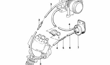 Adaptador de reducción escape OEM 11741264787 para BMW E30, E28, E24, E23. Original BMW.