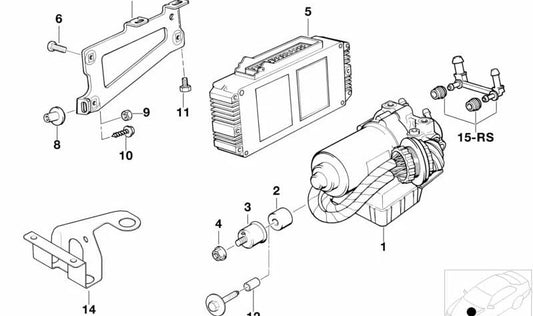 ABS OEM Module 34522223706 for BMW E38, E39, E53. Original BMW.