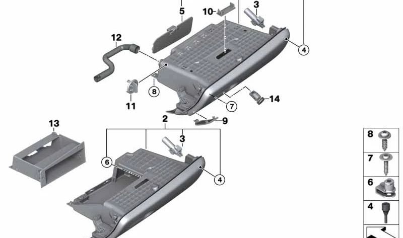 Tapa de espejo retrovisor izquierdo OEM 51169262368 para MINI F56, F55. Original MINI.