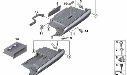 Tapa de espejo retrovisor izquierdo OEM 51169262368 para MINI F56, F55. Original MINI.