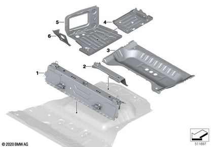 Fondo del maletero izquierdo OEM 41007493913 para BMW X3 G01, X3 G01 LCI, X3 M F97, X4 G02, iX3 G08... y más. Original BMW.