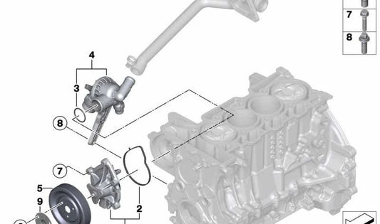 Junta perfil OEM 11518604887 para MINI R55, R56, R57, R58, R59, R60, R61 y BMW F20, F21, F30, F31. Compatible con modelos gasolina N13. Original MINI y BMW.