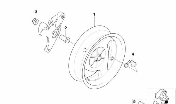 Contrapeso de equilibrado 10g con adhesivo OEM 36317720636 para BMW Motorrad C 400 X, C 400 GT, C Evolution. Compatible con modelos CK06, CK07, CK08, CK09, CK17. Original BMW Motorrad.