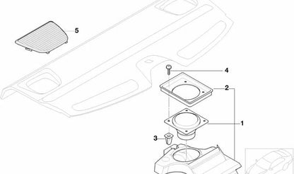 Rejilla de altavoz para BMW Serie 5 E39 (OEM 51468230769). Original BMW