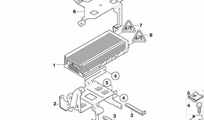 Soporte Amplificador/Módulo de Video para BMW E63, E64 (OEM 65156927000). Original BMW.
