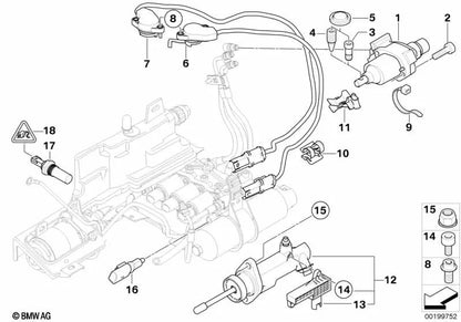 Sensor de Selección para BMW E46, E60, E61, E63, E64, E85 (OEM 23427507168). Original BMW.
